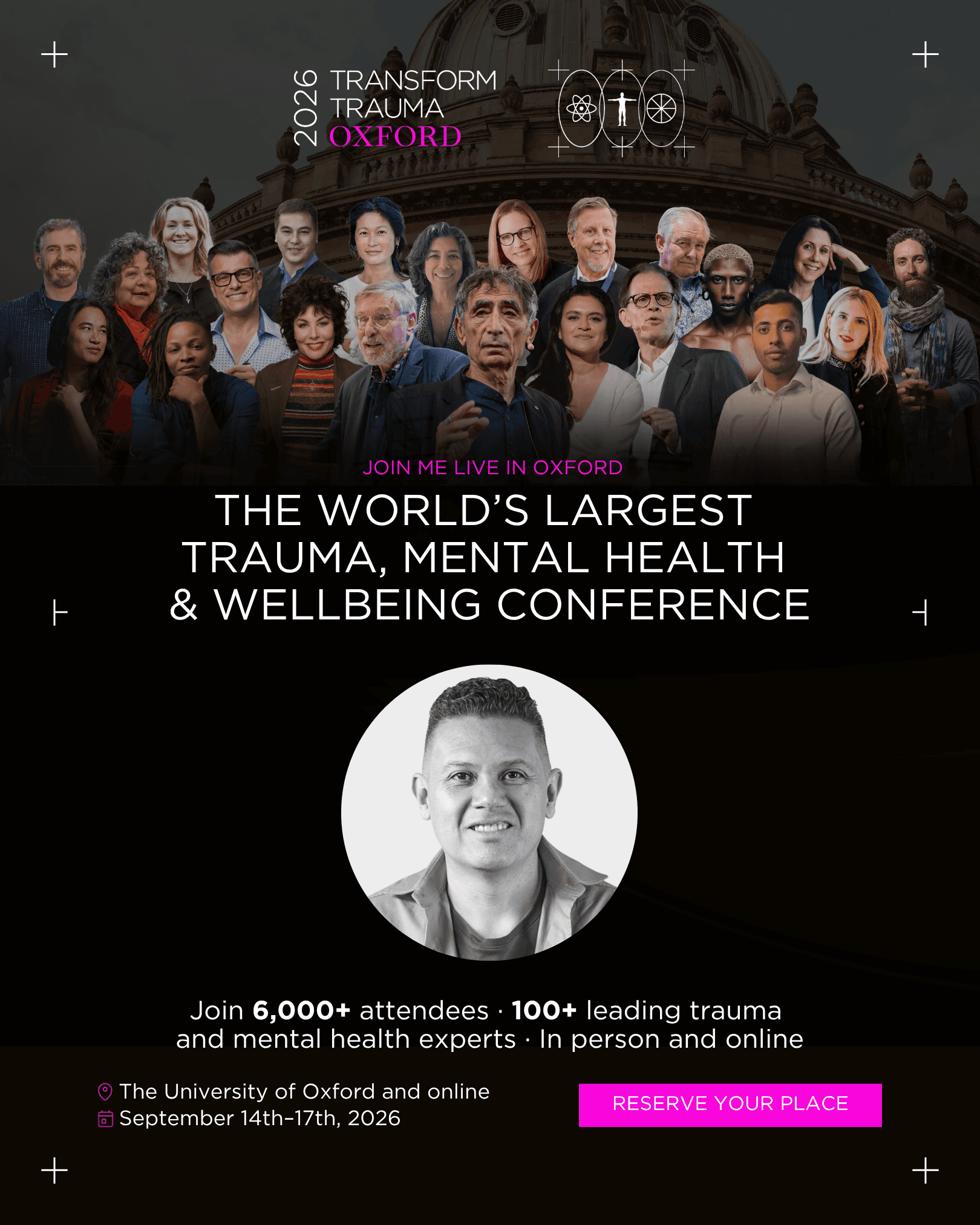 Cartel oficial de Transform Trauma Oxford 2026